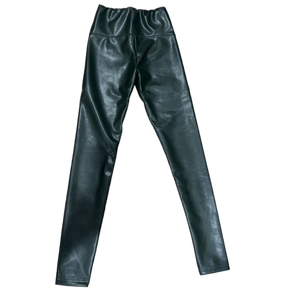La Classe Couture Faux Leather Leggings Pants Olive/Green Size XSmall - Picture 5 of 6